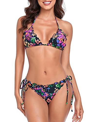 RELLECIGA Damen-Bikini-Set, Wellenform, S von RELLECIGA