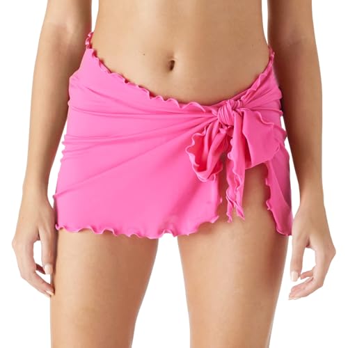 RELLECIGA Damen Bikini Überwurf für Schwimmbekleidung Rock Wellen Sarong Neon Rosa von RELLECIGA