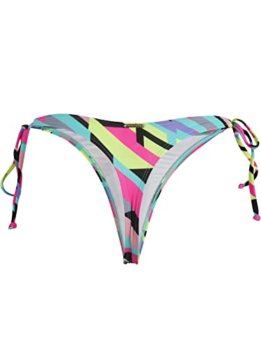 RELLECIGA Damen-Bikinihose, Neon gestreift, Medium von RELLECIGA