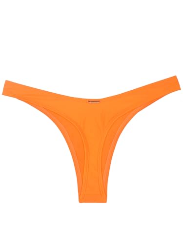 RELLECIGA Damen High Cut Thong Bikinihose, Orange, Small RELLECIGA Damen High Cut Thong Bikinihose, Orange, Small von RELLECIGA