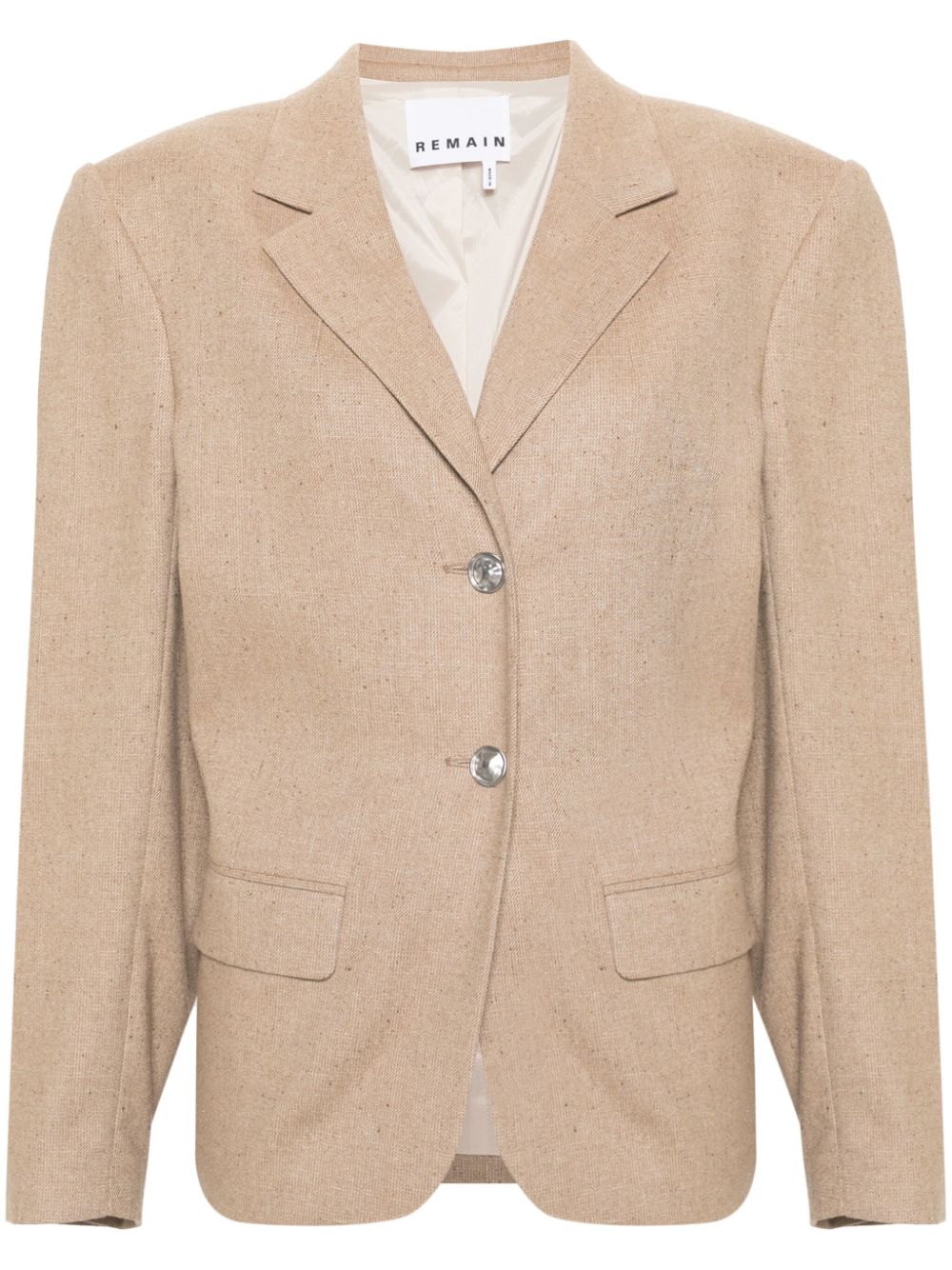 REMAIN Strukturierter Blazer mit Falten - Nude von REMAIN