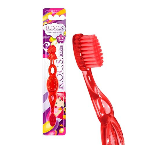 R.O.C.S. Zahnbürste für Kinder 3-7 Jahre Extra weich - Buntes Design- Sichere Zahnbürste- Für Kinder (farbe kann nicht ausgewählt werden) von REMINERALIZING ORAL CARE SYSTEMS