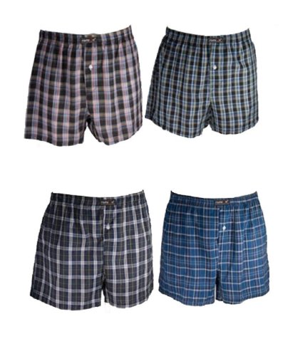 REMIXX 4er Pack American-Boxershorts für Herren mit trendigen Karos in 100 Baumwolle, Farbe:Farbig Sortiert;Größe:6/L von REMIXX