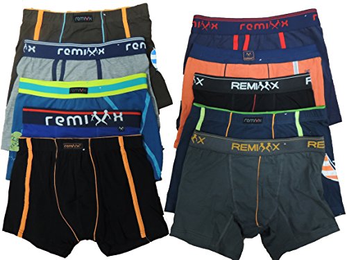 REMIXX 6er Pack Kinder Jungen Boxershorts Größe 134-176 (140-146) von REMIXX