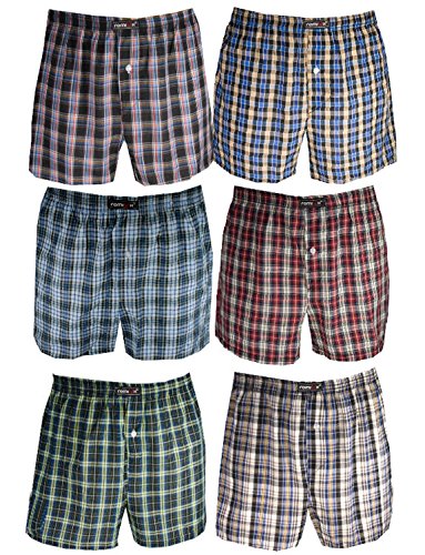 REMIXX Herren Boxershorts 6er Pack American Style Webboxer Übergrößen XL / 7 von REMIXX