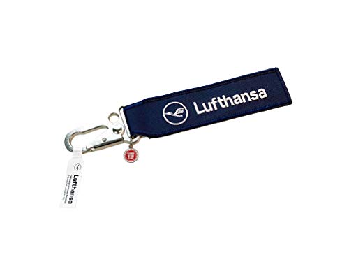 REMOVE BEFORE FLIGHT Lufthansa - Textil-Anhänger mit Flugzeug-Karabiner von REMOVE BEFORE FLIGHT