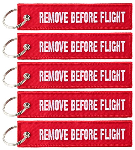 REMOVE BEFORE FLIGHT Schlüsselanhänger, 5 Stück von REMOVE BEFORE FLIGHT