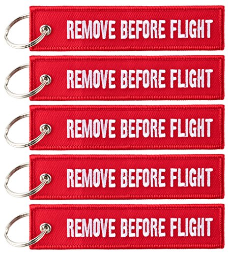 REMOVE BEFORE FLIGHT Schlüsselanhänger, 5 Stück von REMOVE BEFORE FLIGHT