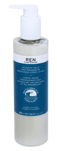 REN Clean Skincare Atlantic Kelp und Magnesium Energizing Handlotion, 300 ml (Verpackung kann variieren), weiß von REN Clean Skincare