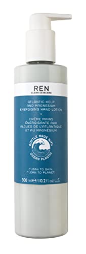 REN Clean Skincare Atlantic Kelp und Magnesium Energizing Handlotion, 300 ml (Verpackung kann variieren), weiß von REN Clean Skincare