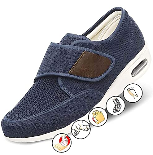 RENBING Diabetiker Schuhe Herren Damen Extra Weit Klettverschluss, Weite Passform Schuhe für Geschwollene Füße, Gesundheitsschuhe Senioren Turnschuhe Schuhe Breite Füße (Color : E, Size : 40 EU) von RENBING