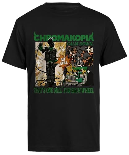 Chromakopia T-Shirt Schwarzes Herren-Kurzarm-Normal-T-Shirt von RENDYTE