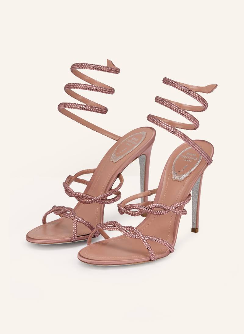Rene Caovilla Sandaletten Mit Schmucksteinen rosa von RENE CAOVILLA