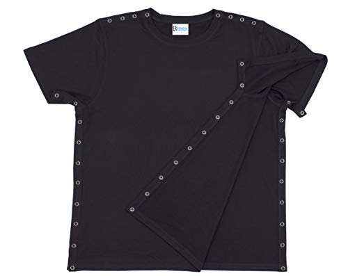 Hemd nach der Schulter – Herren – Damen – Unisex-Größen, Schwarz, XX-Large von RENOVA MEDICAL WEAR