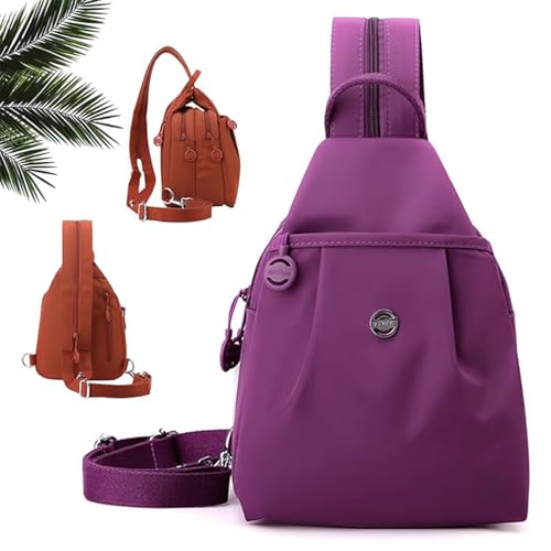 wasserdichte 2-Wege-Pendlertasche, wandelbare Reisetasche, Diebstahlschutz-Reisetasche, für Fitness, Pendeln, Reisen (Purple) von RENQIDD