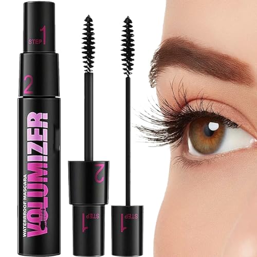 Long Thick Curl Eyelash Mascara Dual-Purpose Mascara, 2 in 1 curl long lasting waterproof mascara, Waterproof Long Lasting Mascara, Lengthening Curling Natural Lashes Makeup von RENTANAC