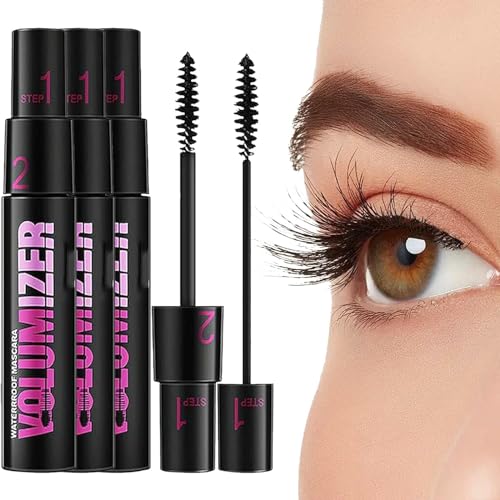 Long Thick Curl Eyelash Mascara Dual-Purpose Mascara, 2 in 1 curl long lasting waterproof mascara, Waterproof Long Lasting Mascara, Lengthening Curling Natural Lashes Makeup von RENTANAC