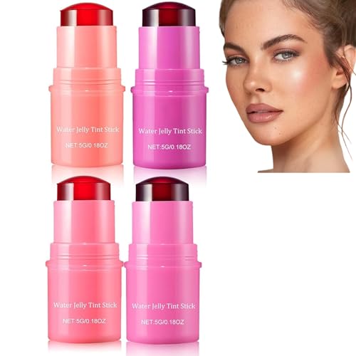 RENTANAC Milk Cooling Water Jelly Tint, 2 In 1 Milk Jelly Blush, Hydrating Cheek Stick Makeup Tool, Milk Jelly Tint Long-Lasting Sheer Lip And Cheek Stain For Women von RENTANAC