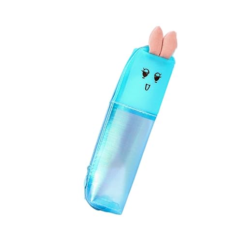 REPALY Federmäppchen 2 Stück Bunny Pencil Bag Mädchen Bleistifttasche Runde Student Schreibwaren Tasche Blau von REPALY