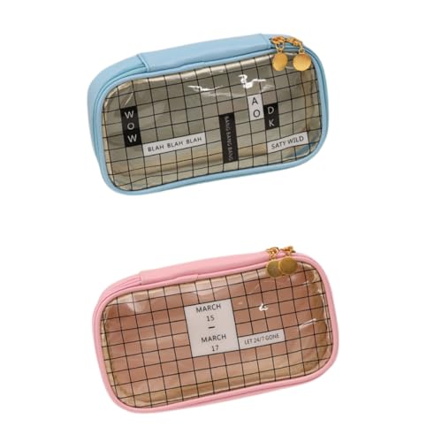 REPALY Federmäppchen 2Pcs Clamshell Federmäppchen Mit Großer Kapazität Mädchen Bleistifttasche Desktop Organizer Tasche F von REPALY