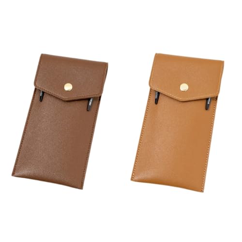 REPALY Federmäppchen 2Pcs Leder Bleistifttasche Mit Großer Kapazität Business Pu Lederstift Aufbewahrungstasche Student Schreibwarentasche I von REPALY