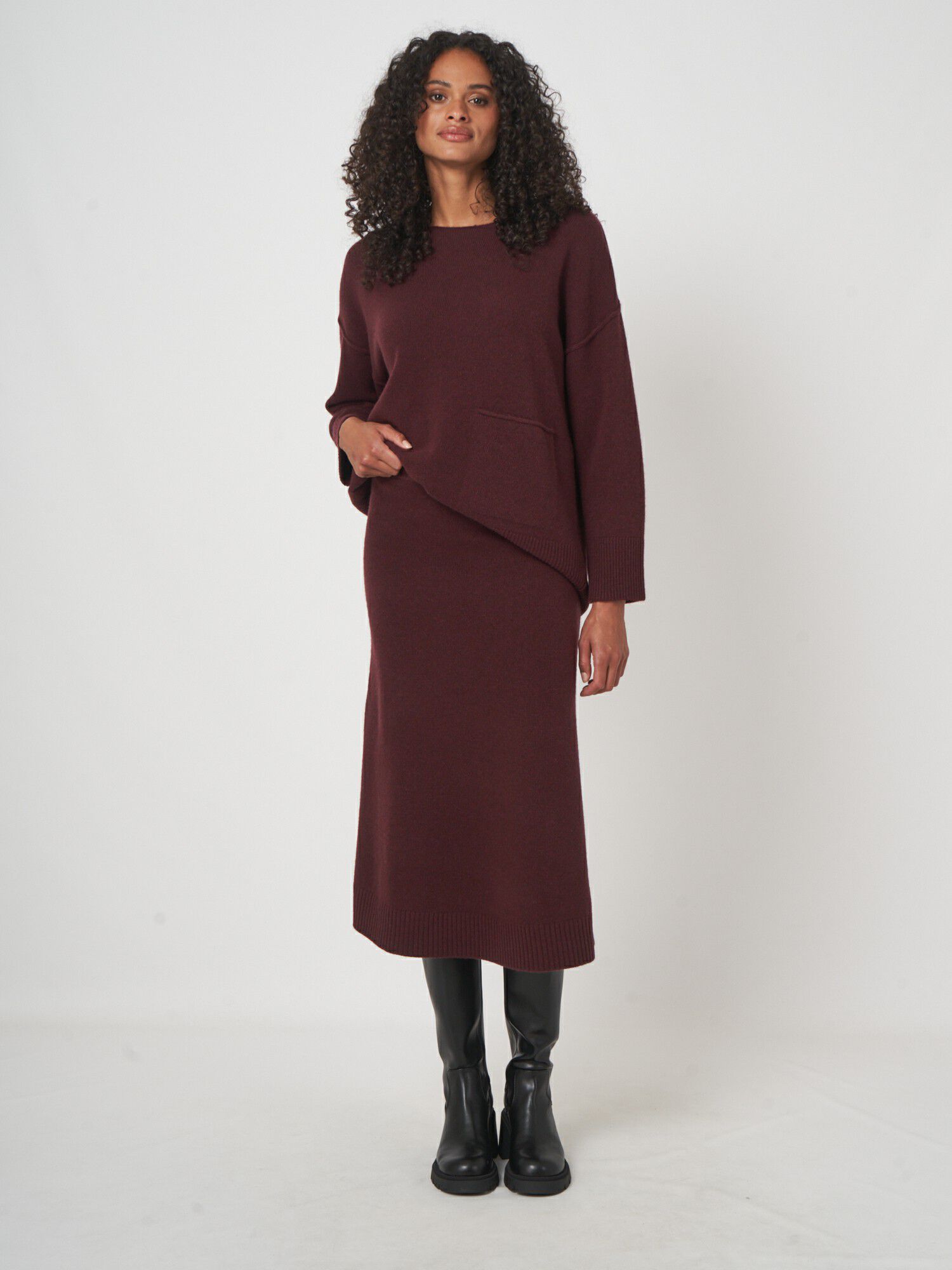 A-Linien-Rock aus italienischer Lammwolle - REPEAT Cashmere von REPEAT cashmere