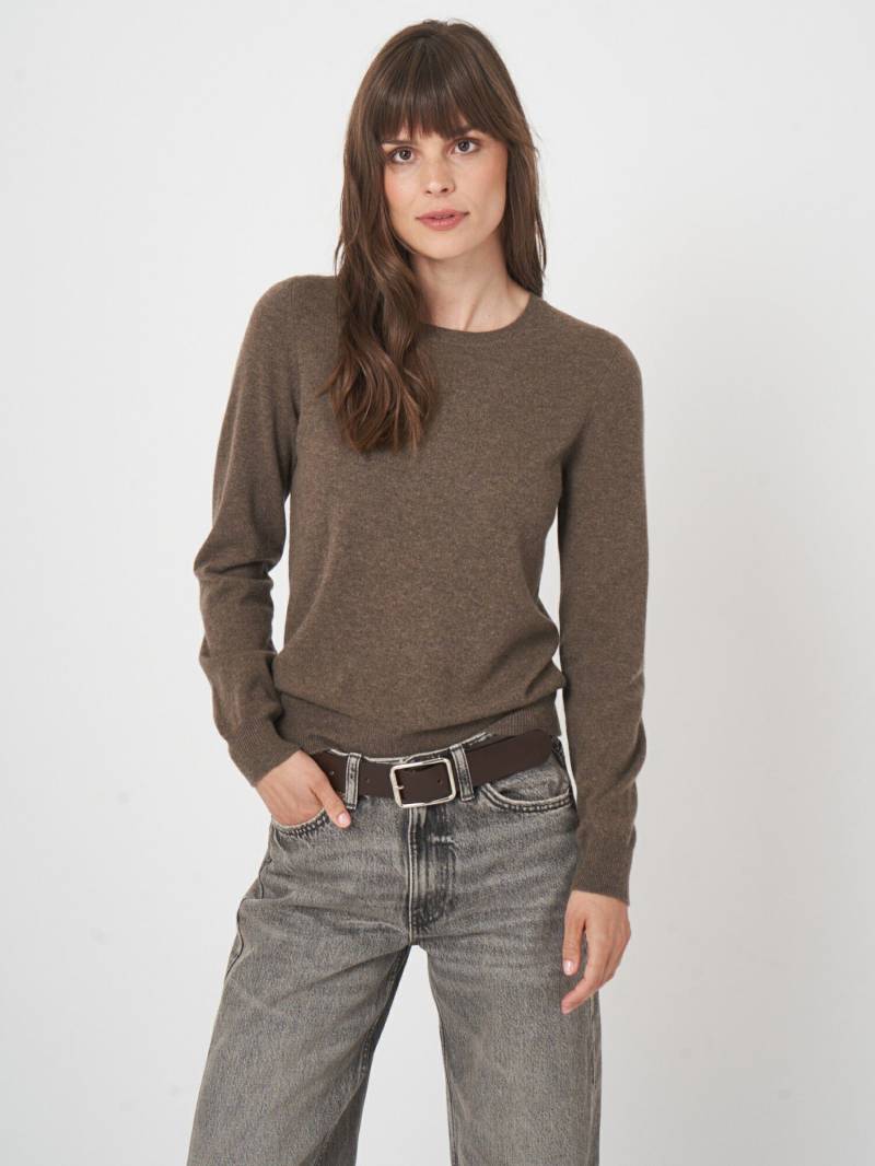 Basic-Bio-Kaschmir-Pullover mit Rundhalsausschnitt von REPEAT cashmere