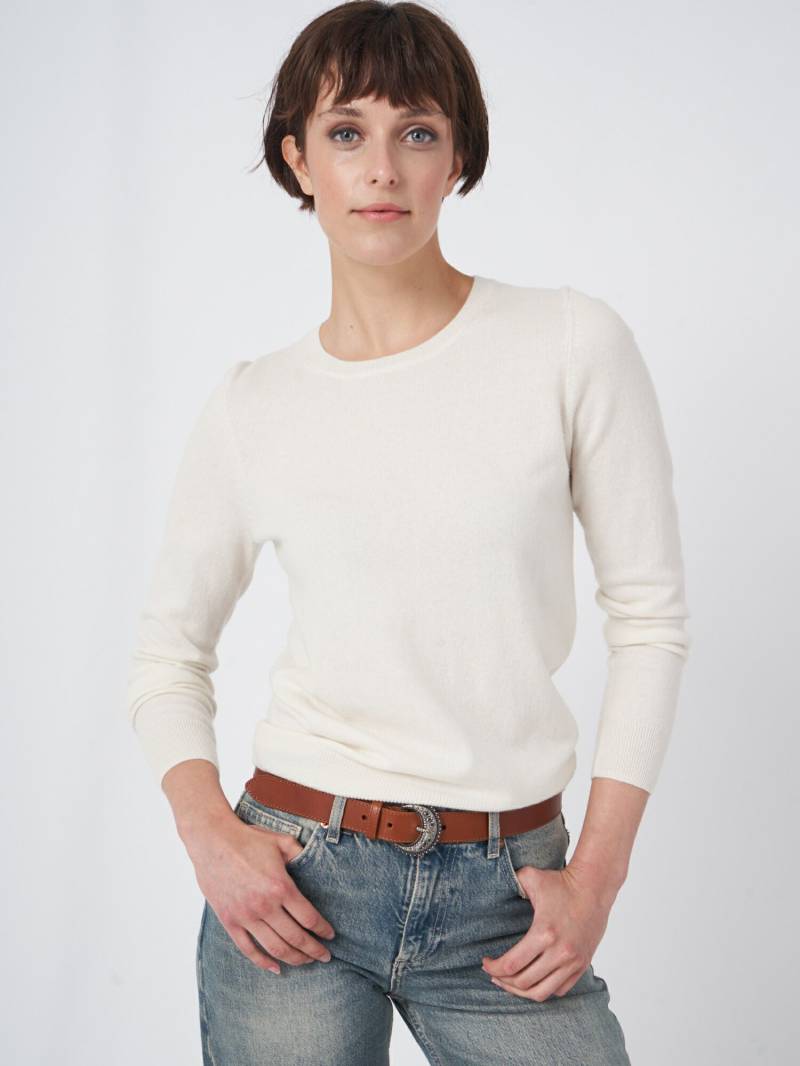 Basic Bio-Kaschmir-Pullover mit Rundhalsausschnitt von REPEAT cashmere