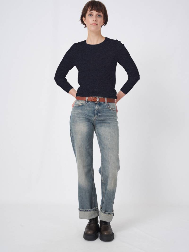 Basic-Bio-Kaschmir-Pullover mit Rundhalsausschnitt von REPEAT cashmere