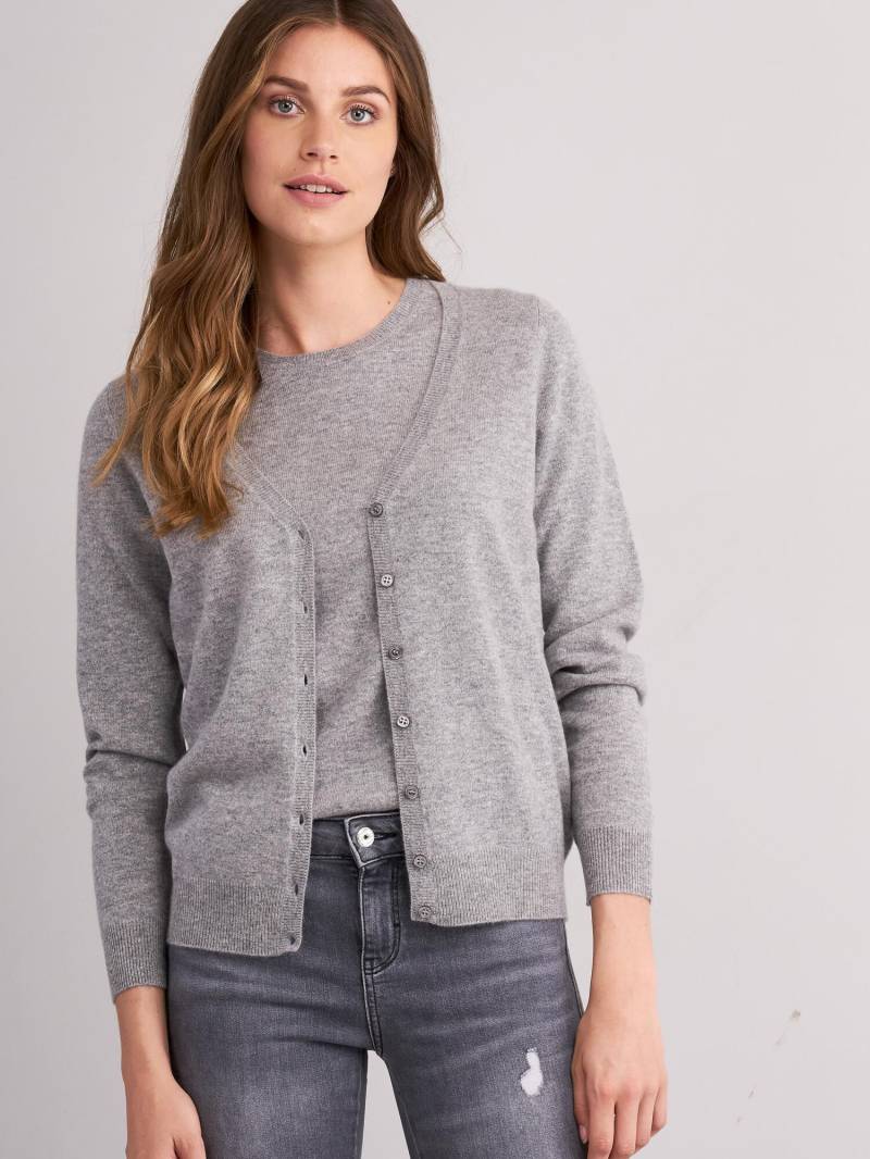 Basic Kaschmir-Cardigan mit V-Ausschnitt von REPEAT cashmere