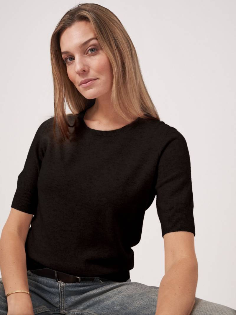 Basic Kurzarm-Pullover aus Bio-Kaschmir von REPEAT cashmere