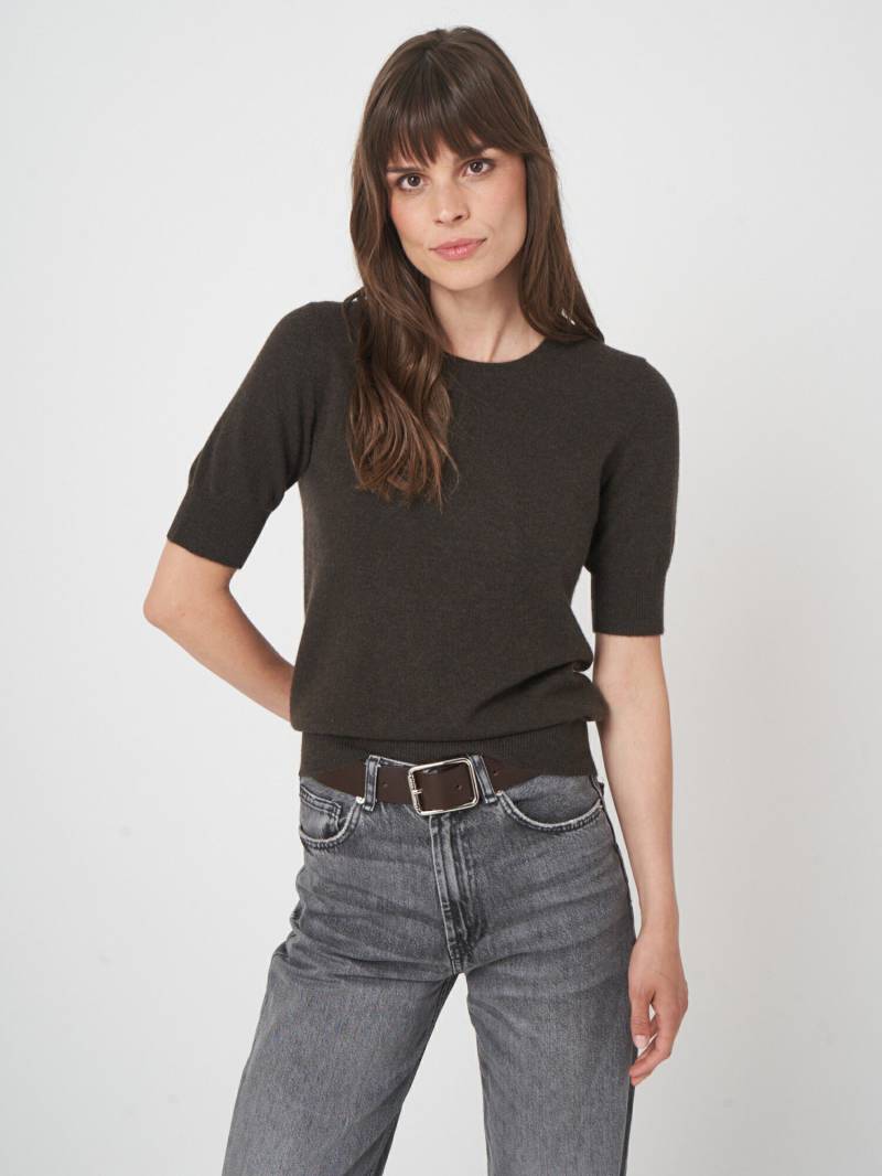 Basic Kurzarm-Pullover aus Bio-Kaschmir von REPEAT cashmere