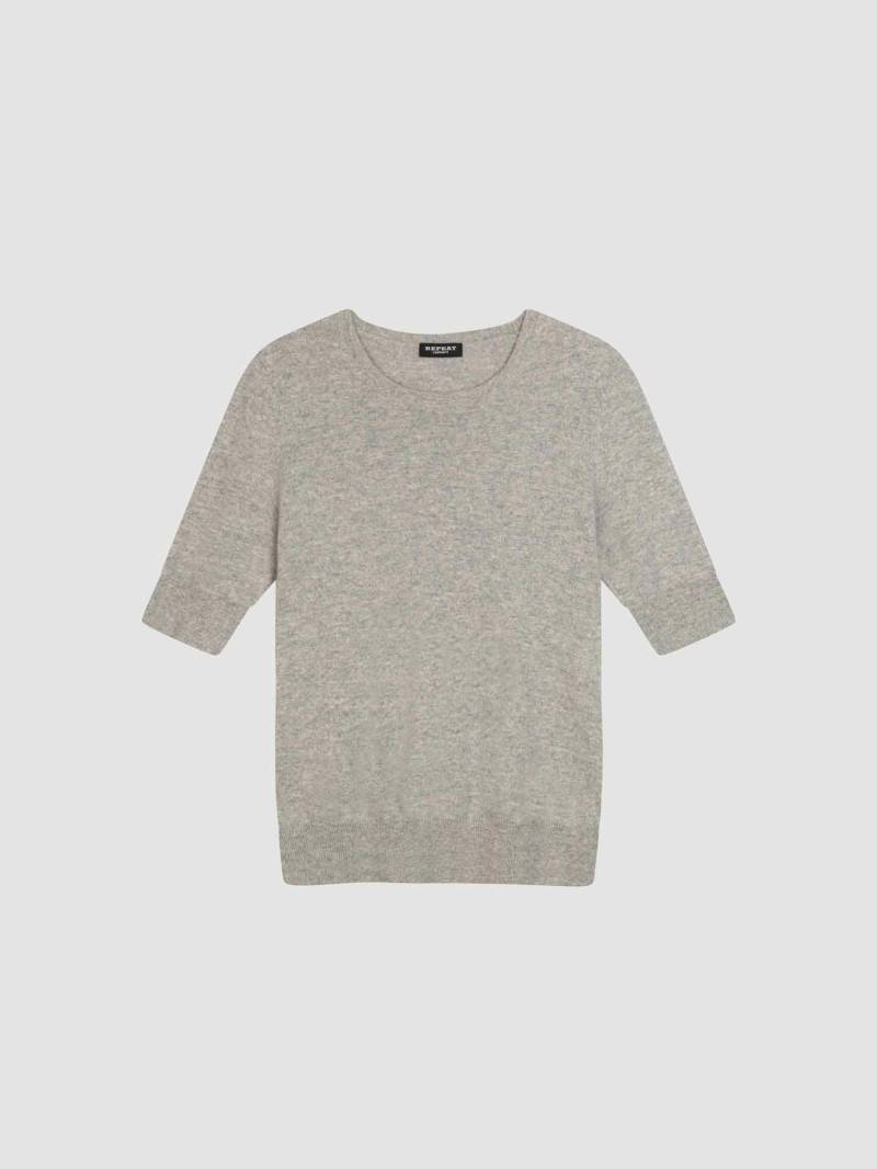 Basic Kurzarm-Pullover aus Bio-Kaschmir von REPEAT cashmere