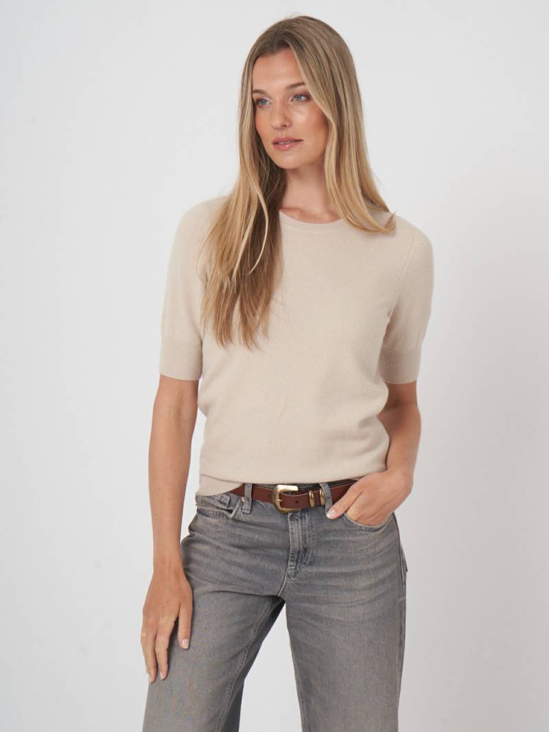 Basic Kurzarm-Pullover aus Bio-Kaschmir von REPEAT cashmere