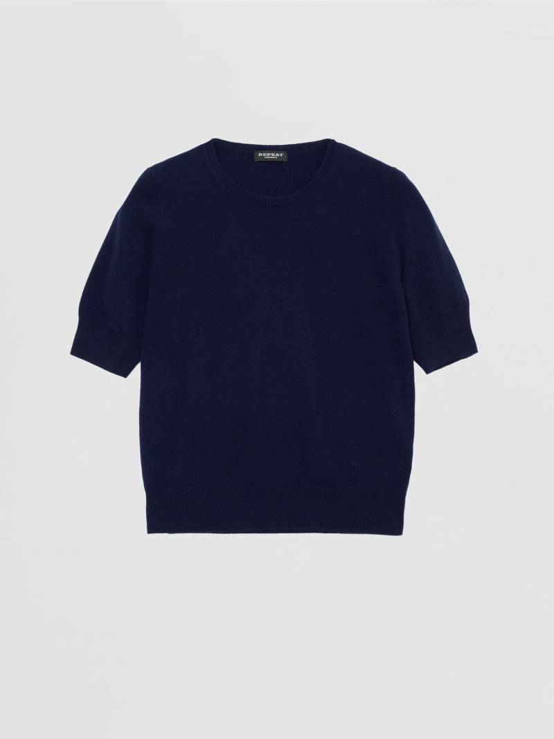 Basic Kurzarm-Pullover aus Bio-Kaschmir von REPEAT cashmere