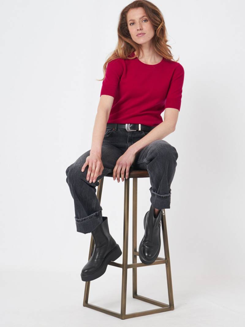 Basic Kurzarm-Pullover aus Bio-Kaschmir von REPEAT cashmere