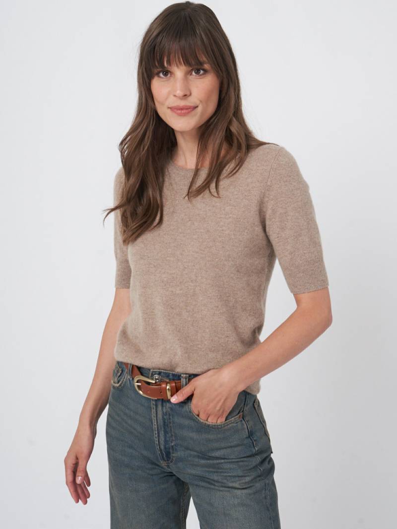 Basic Kurzarm-Pullover aus Bio-Kaschmir von REPEAT cashmere