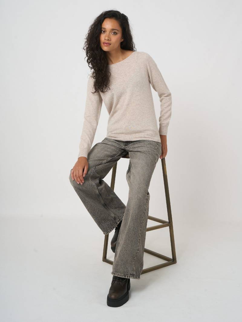 Basic Pullover mit U-Boot-Ausschnitt aus Bio-Kaschmir von REPEAT cashmere