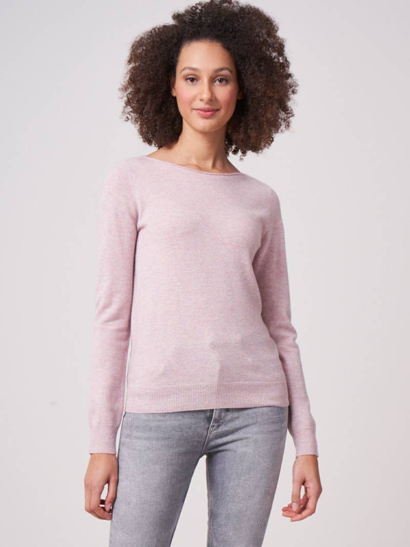 Basic Pullover mit U-Boot-Ausschnitt aus reinem Kaschmir von REPEAT cashmere