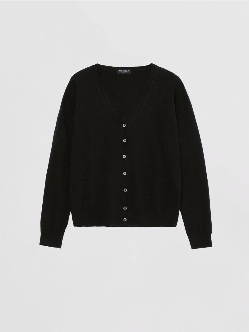 Basic Strickjacke mit V-Ausschnitt aus Bio-Kaschmir von REPEAT cashmere