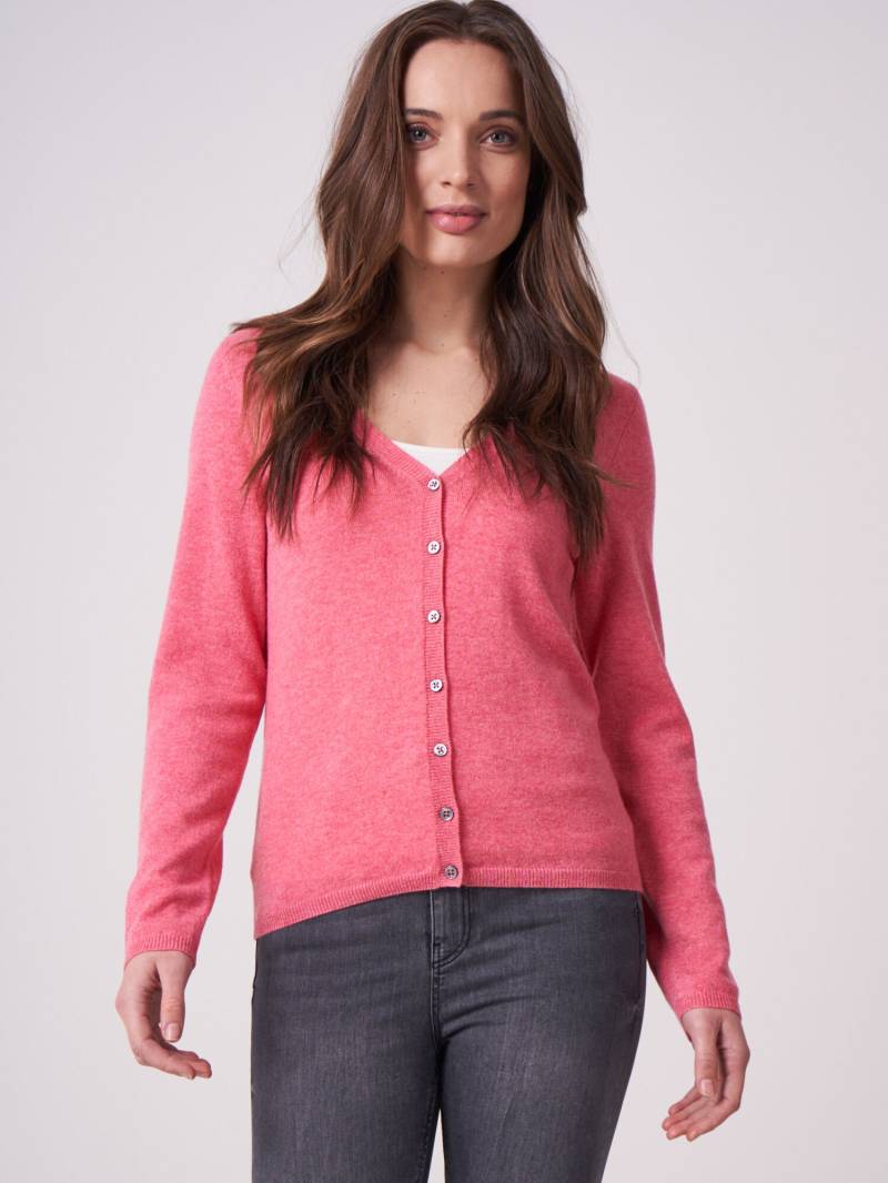 Basic Strickjacke mit V-Ausschnitt aus organischem Kaschmir von REPEAT cashmere