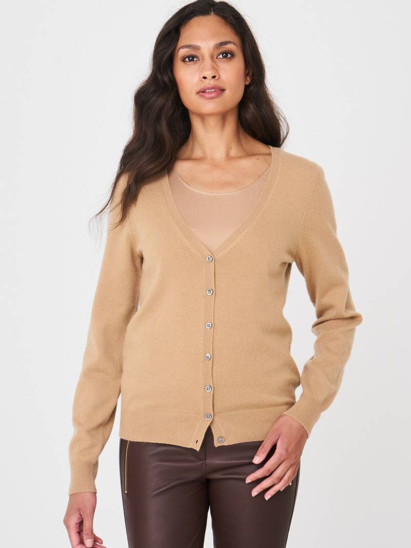 Basic Strickjacke mit V-Ausschnitt aus reinem Kaschmir von REPEAT cashmere