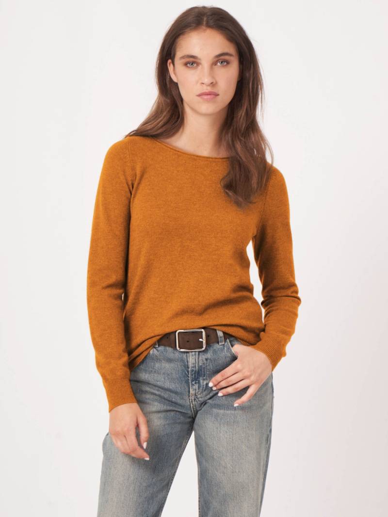Basic U-Boot-Ausschnitt-Pullover aus Kaschmir-Woll-Mischung von REPEAT cashmere