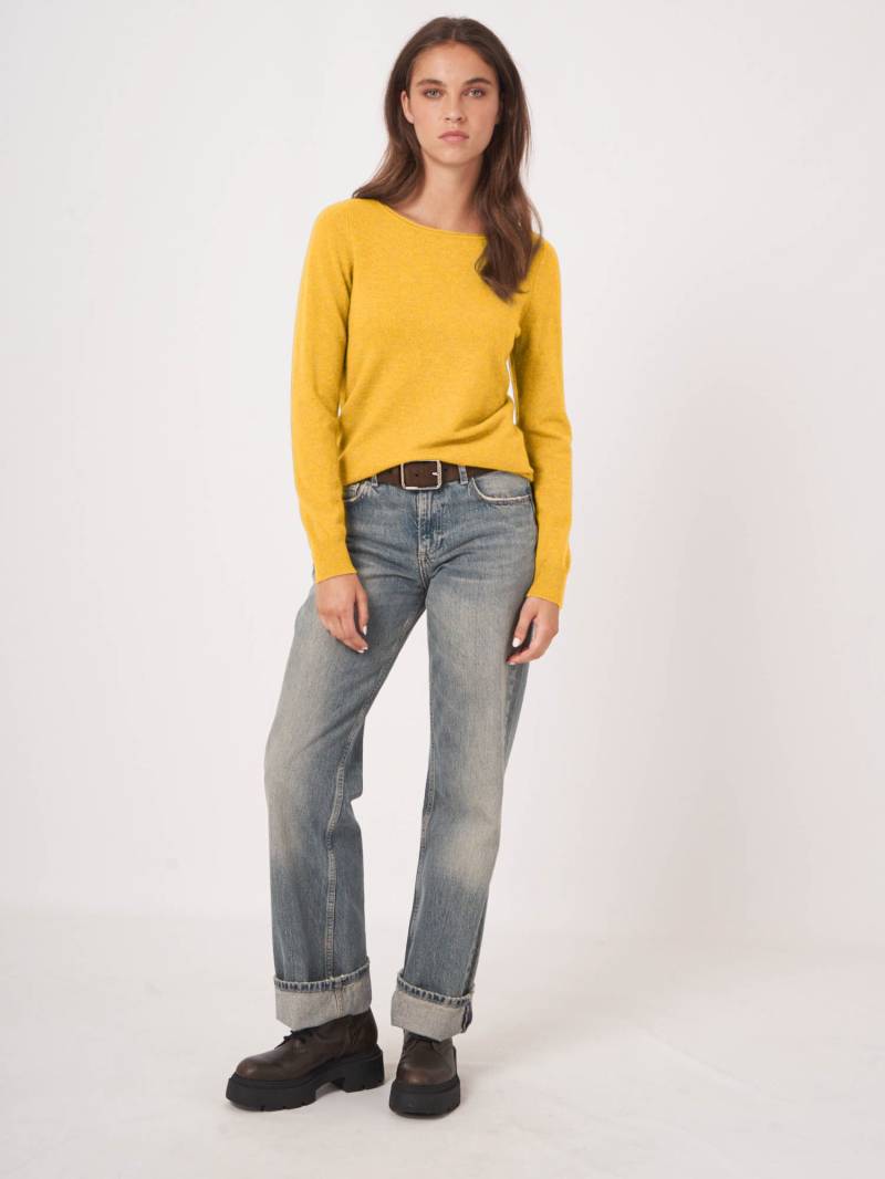 Basic U-Boot-Ausschnitt-Pullover aus Kaschmir-Woll-Mischung von REPEAT cashmere
