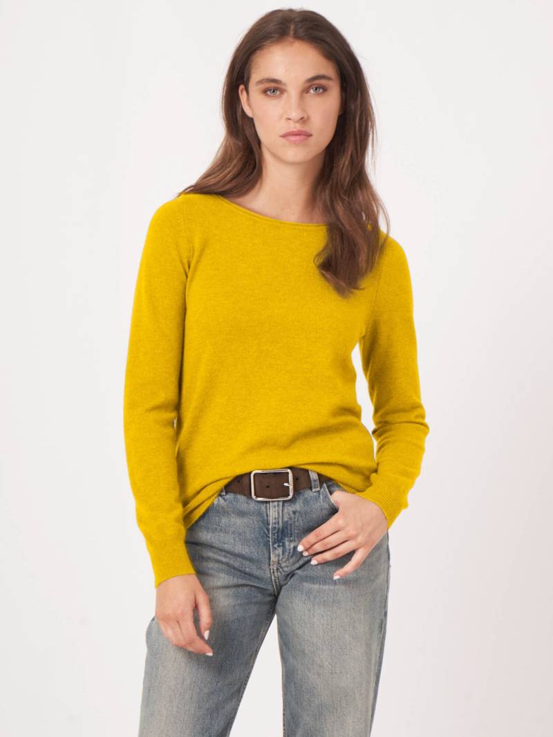 Basic U-Boot-Ausschnitt-Pullover aus Kaschmir-Woll-Mischung von REPEAT cashmere