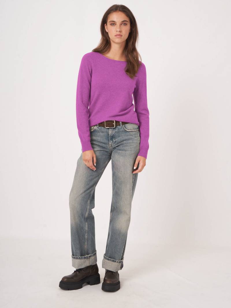 Basic U-Boot-Ausschnitt-Pullover aus Kaschmir-Woll-Mischung von REPEAT cashmere