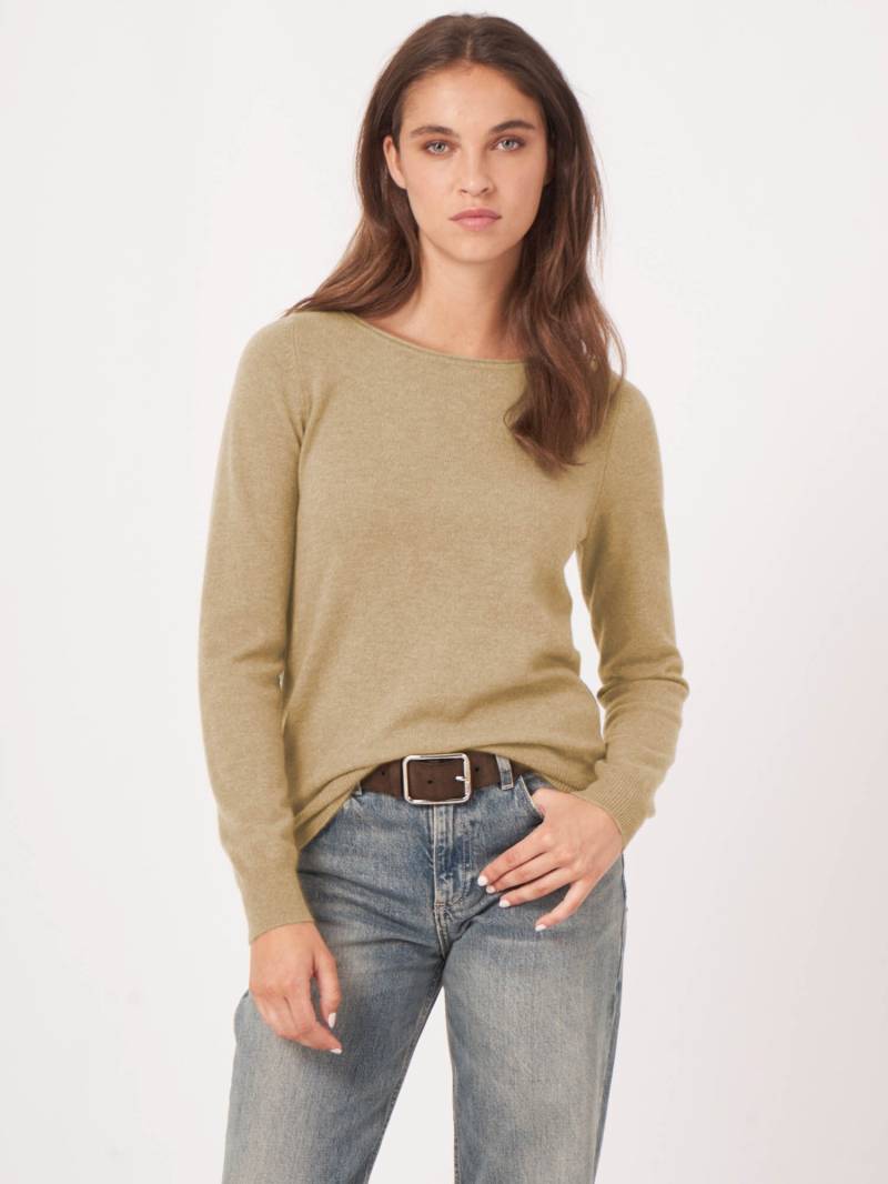 Basic U-Boot-Ausschnitt-Pullover aus Kaschmir-Woll-Mischung von REPEAT cashmere