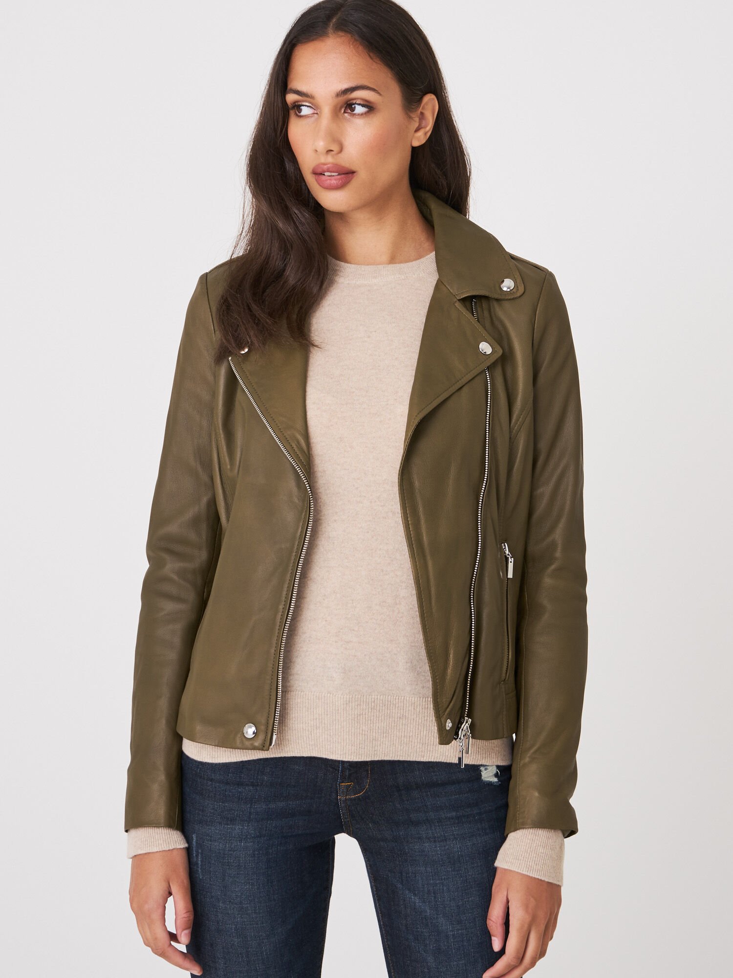 Bikerjacke aus Leder von REPEAT cashmere