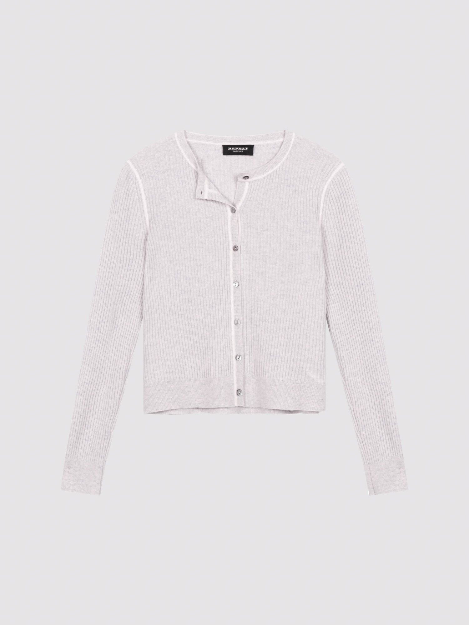 Bio-Kaschmir-Cardigan mit Rippenstruktur von REPEAT cashmere