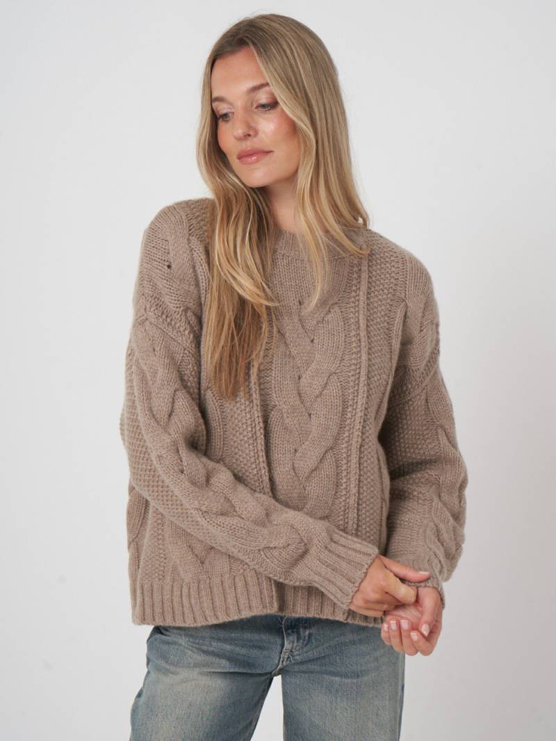 Chunky Cable-Knit-Pullover im Oversized Fit von REPEAT cashmere